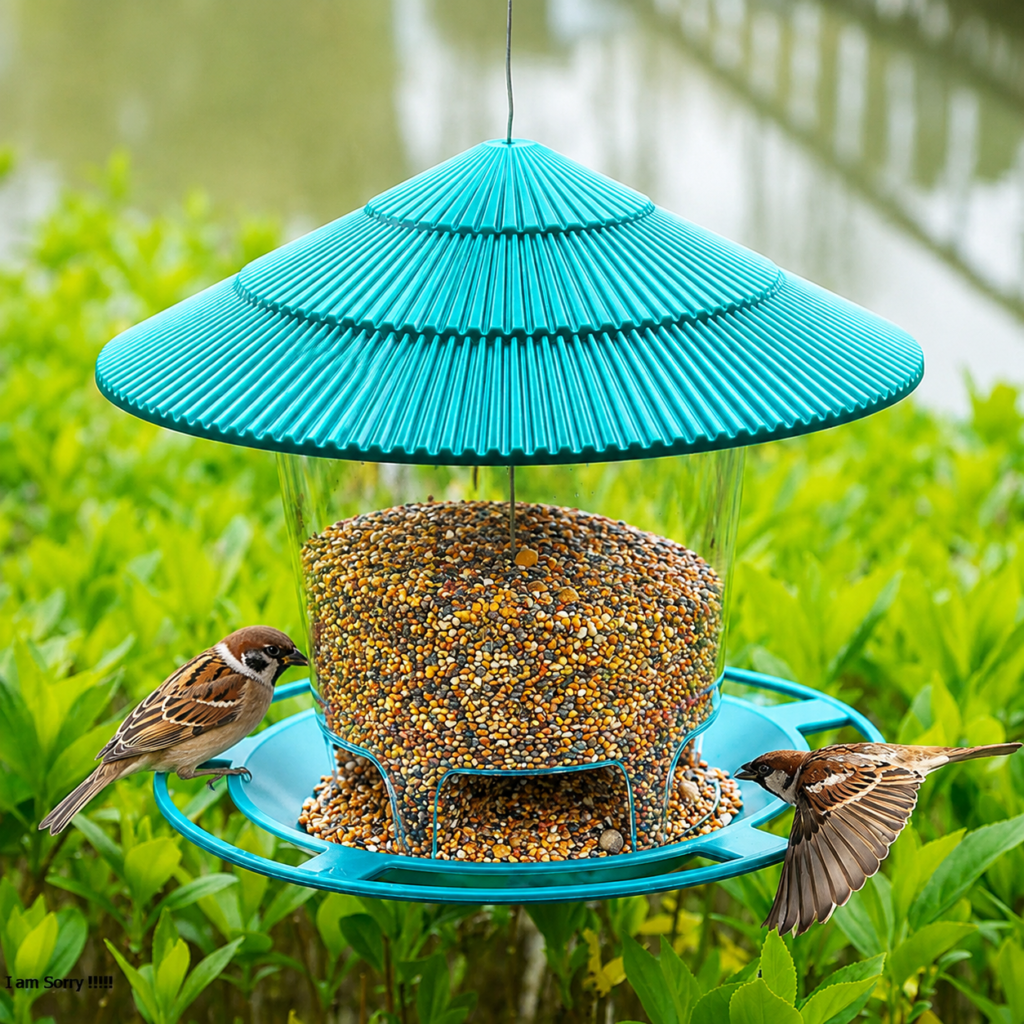 aqua blue bird feeder (1)
